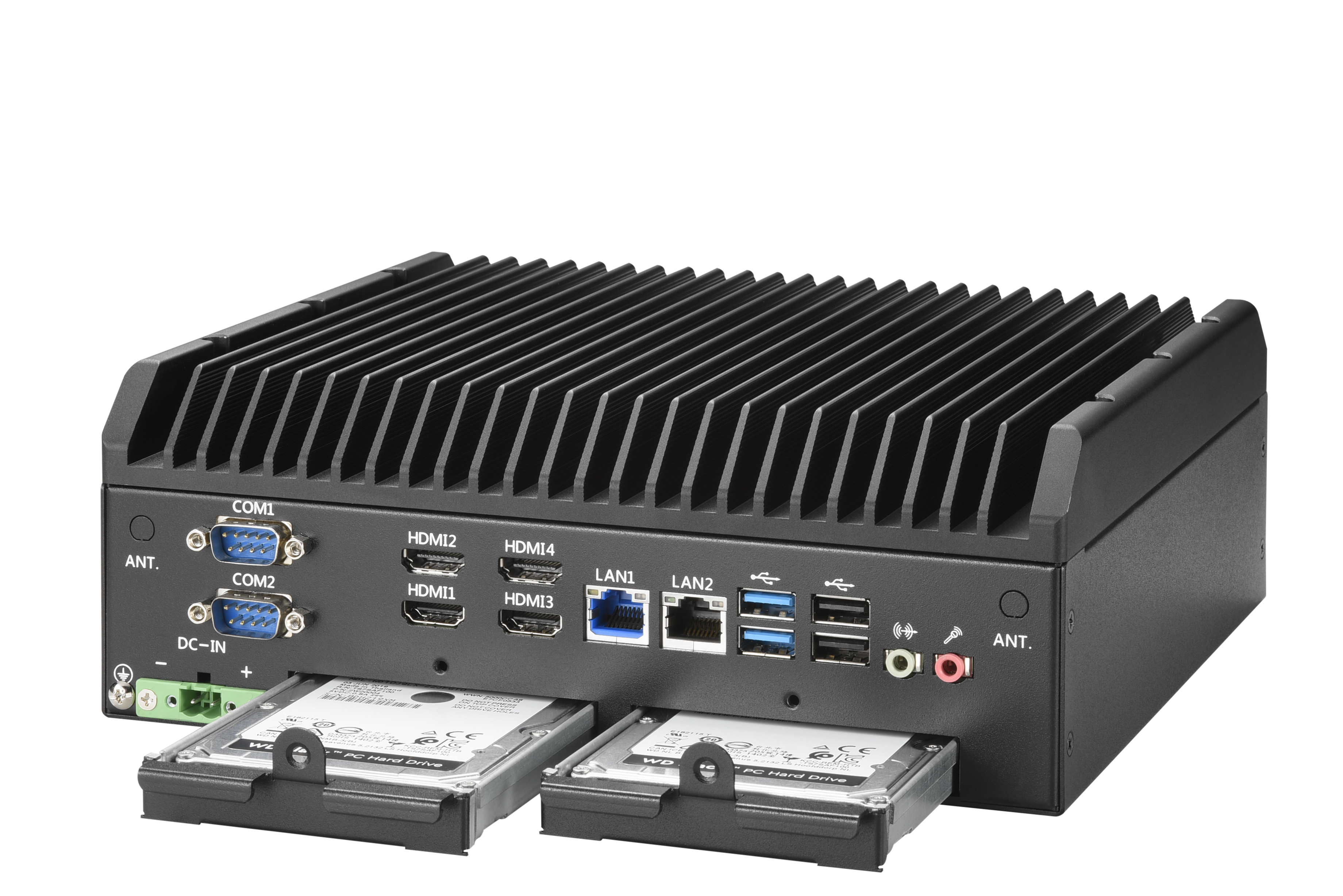 fanlessboxpc AIS-2024 Intel 11th Tiger Lake 4 HDMI Quad Display, RAID 0/1